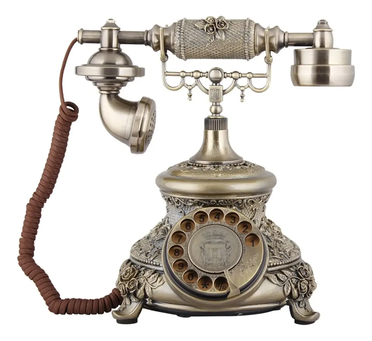 Telpal Bronze Telefone Retro Vintage