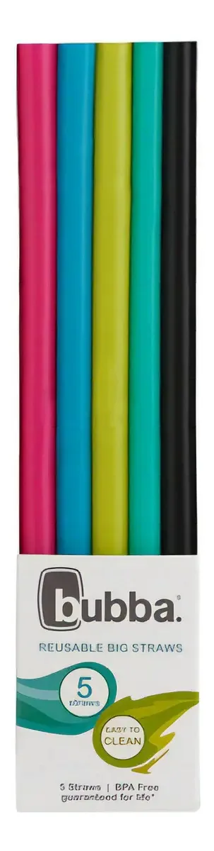 Pacote de canudos Big Straws Bubba®, 5 unidades, branco