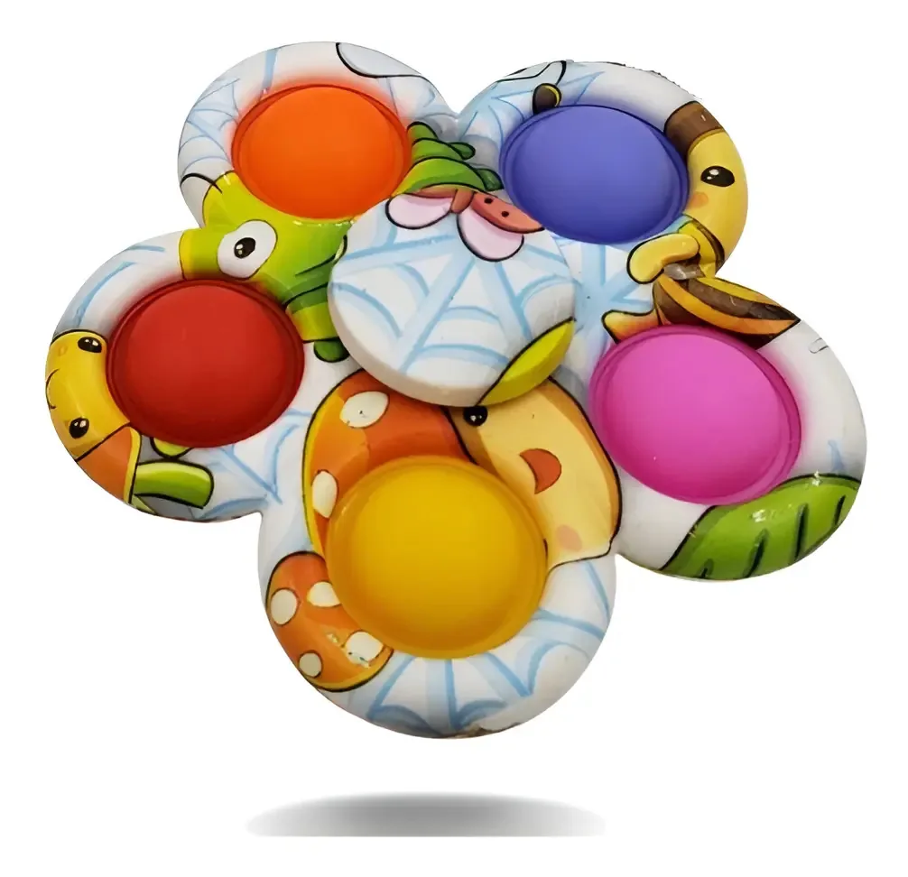 1 Hand Spinner 5 Furos Pop Kit Anti Stress Brinquedo