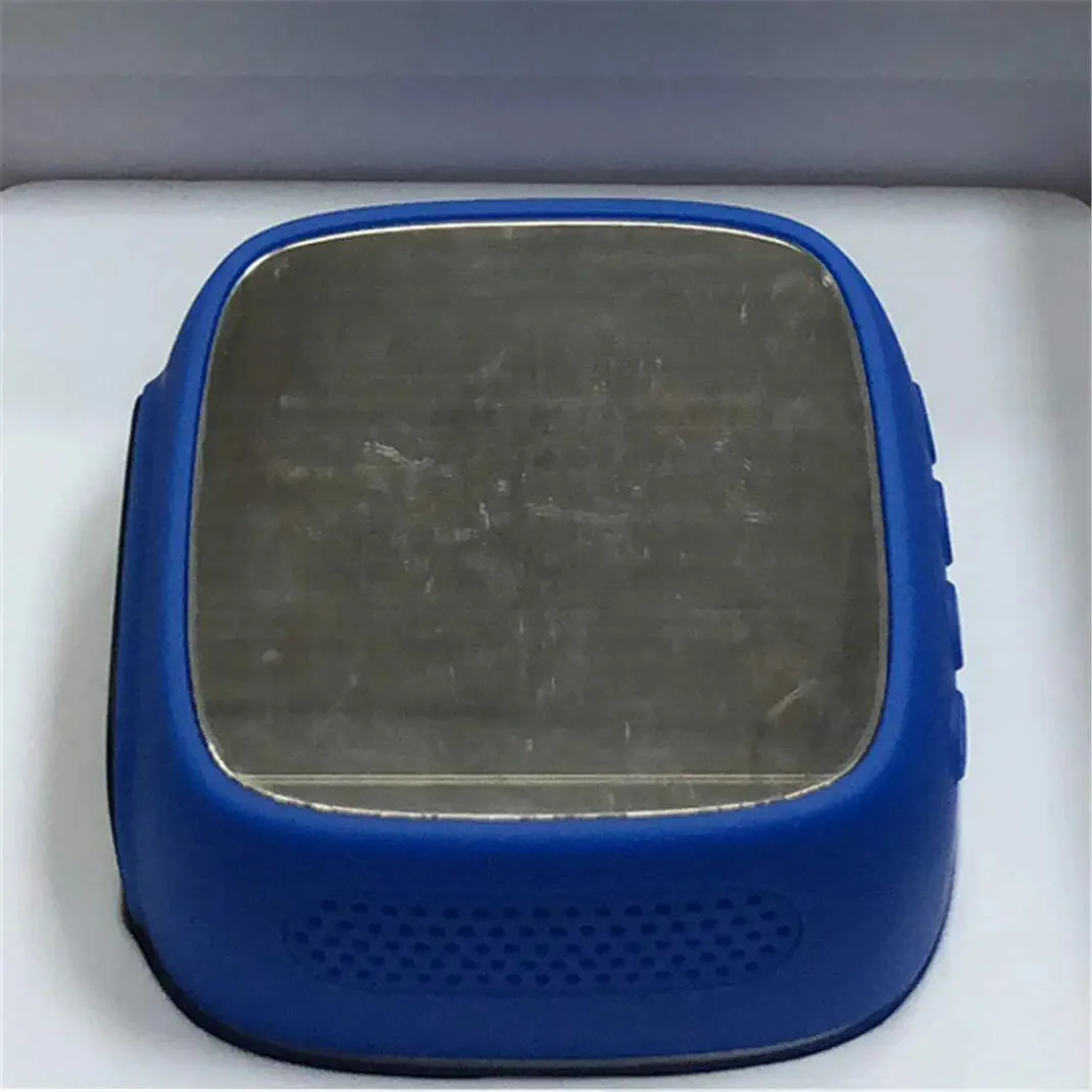 Karfri Despertador Portátil para Exteriores, Tela LED HD, Espelho, Alto-falante Bluetooth Sem Fio, Rádio Relógio Digital, Despertador FM Envolvente 3D, Áudio Mãos Livres (roxo) (azul)