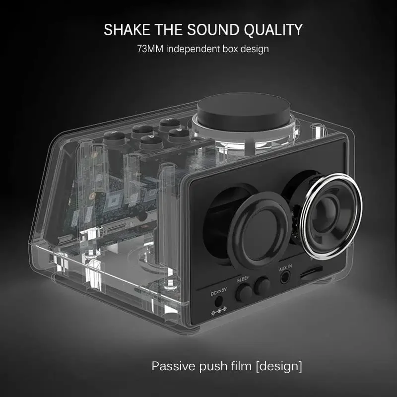 Relógio Despertador Digital LED Duplo Alarme Espelho Bluetooth Alto-falante Grave Rádio 2 Portas USB Carregador Reprodutor de Música Soneca Temperatura Despertadores (branco Reino Unido) (branco UE)