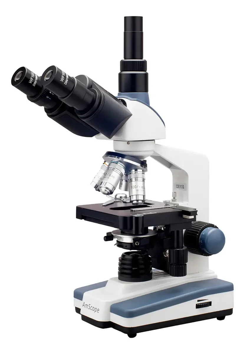 Composto trinocular Amscope T120c Professional Siedentopf M. Cor branca