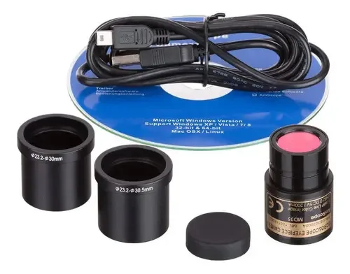 Câmera de microscópio digital Amscope Md35, USB