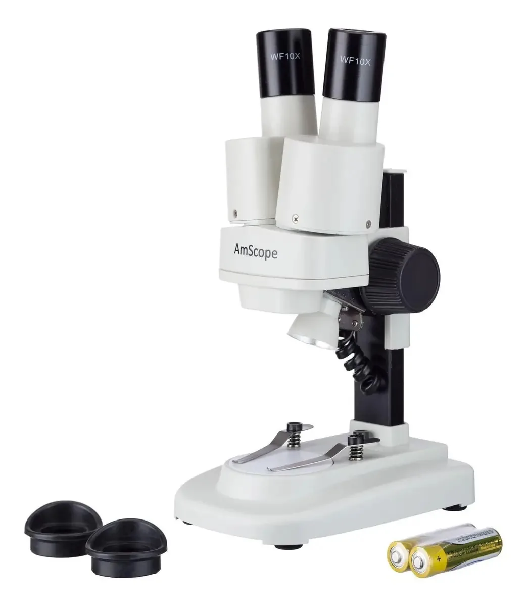 Amscope - Kids SE100zz-LED - Microscópio estéreo binocular. Cor: branco