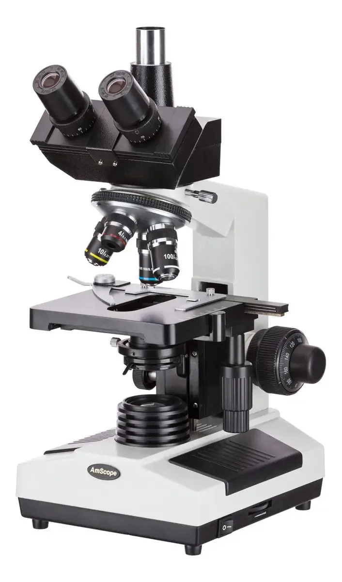 Microscópio trinocular composto profissional Amscope T390c,. cor