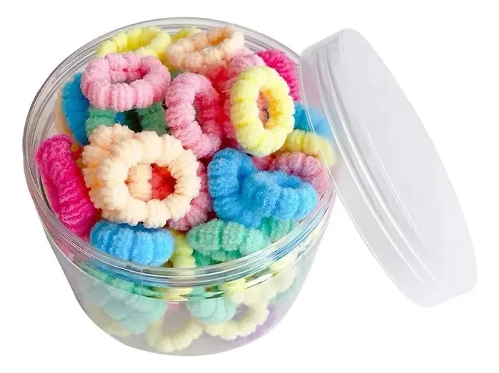 Pacote: 600 coletes de borracha elástica para cabelos, cores de cabelo, sortidas, 6 caixas