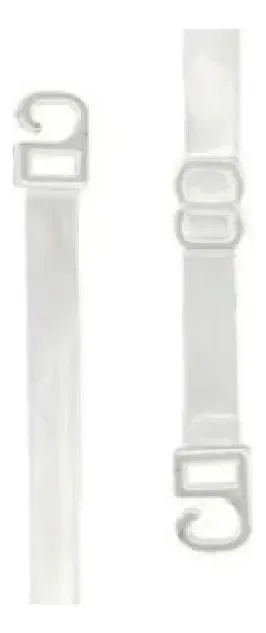 Par de chaves de silicone, gancho de plástico transparente de 11 mm