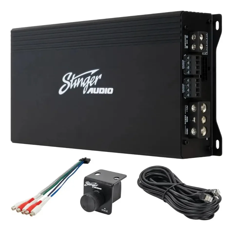 Amplificador Classe D de 5 canais, filtros e controle de 1200 W Rms