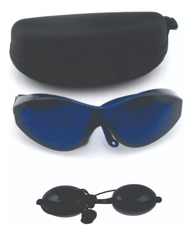 Lentes de proteção IPL, laser + Googles + vidro azul