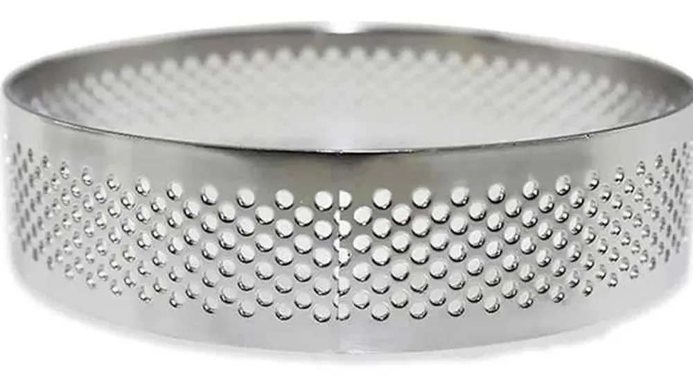Moldes, cintura, redondos, massa perfurada, 4x2cm, cor: cinza