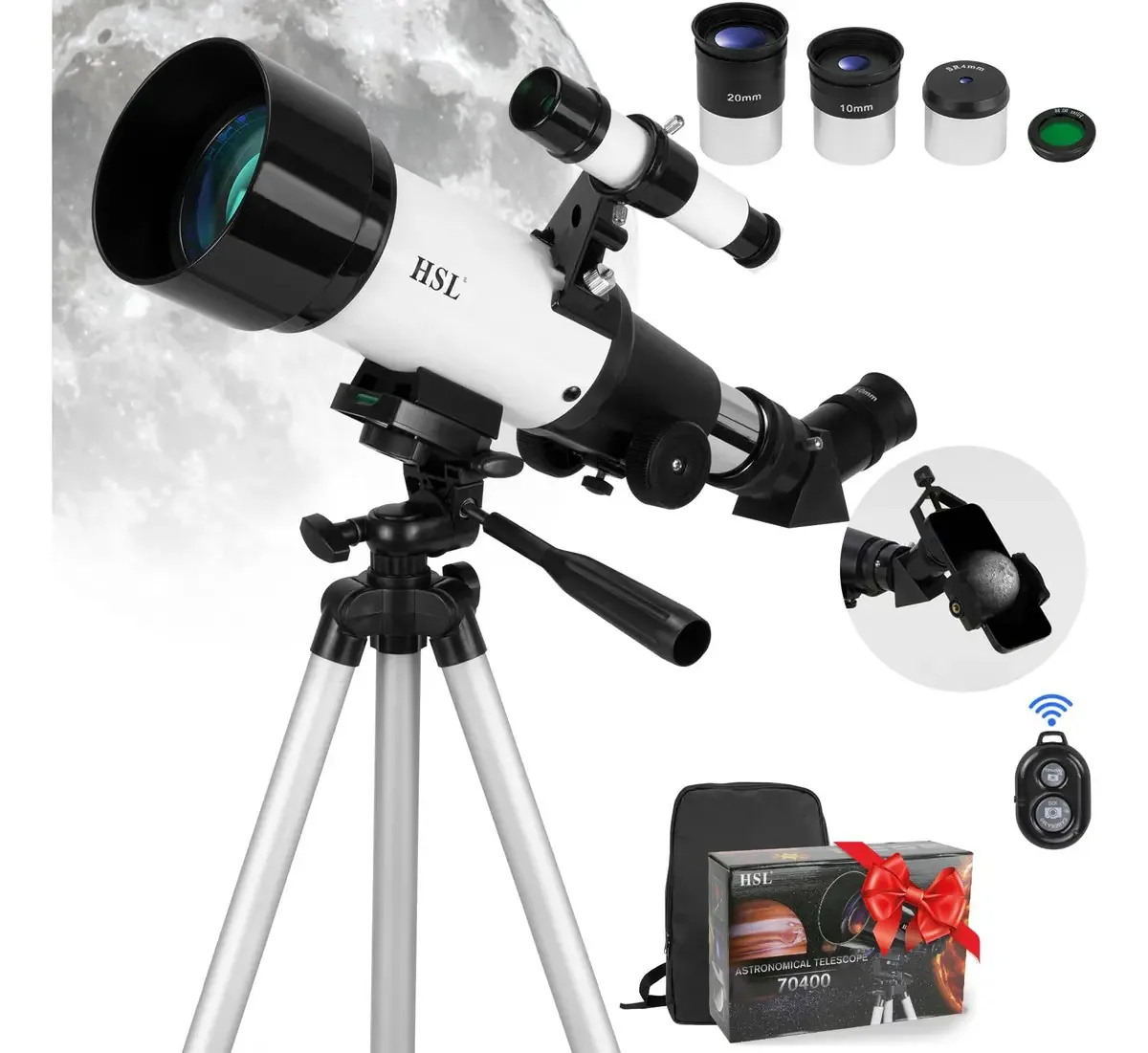 Telescópio Hsl para adultos e crianças, telescópios refratores. Cor 1. Blanco
