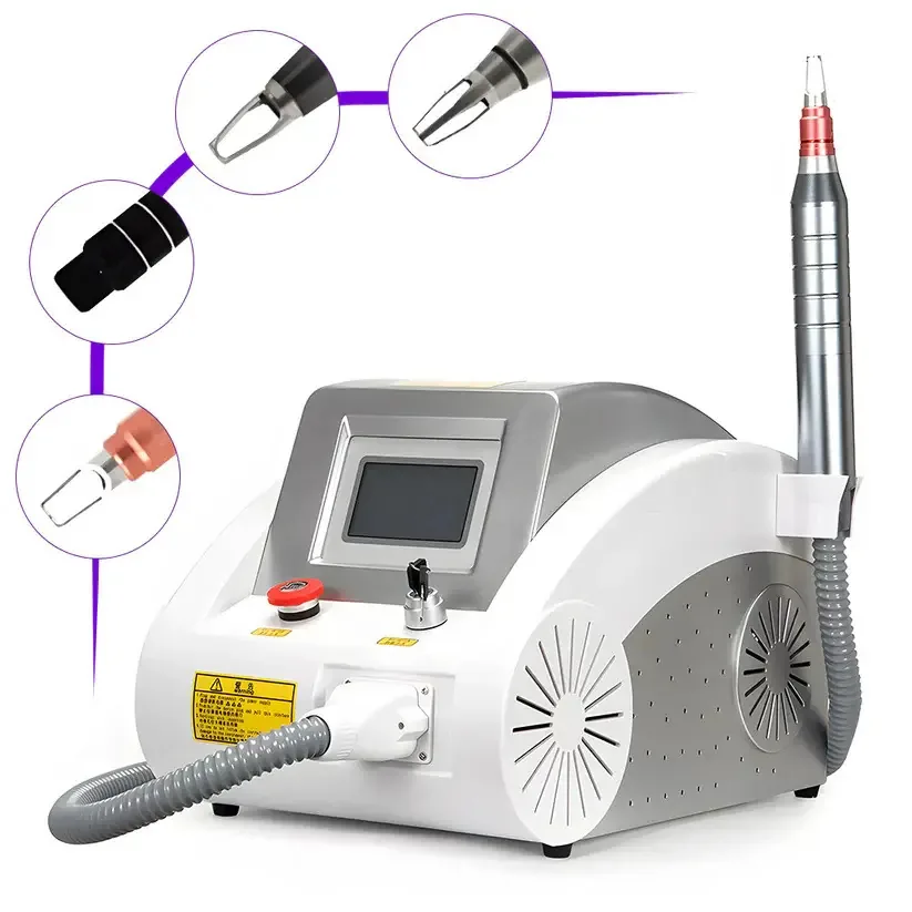 Equipamento Pro Q-switch Picoseg Yag para remoção de tatuagens, manchas, micropigmentação, peeling hollywoodiano e rejuvenescimento | Alta potência e resultados rápidos em 4 cabeças