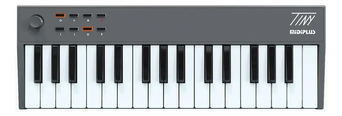 Controlador Midi Midiplus Tiny 32 Keys Sensitive, cor preta