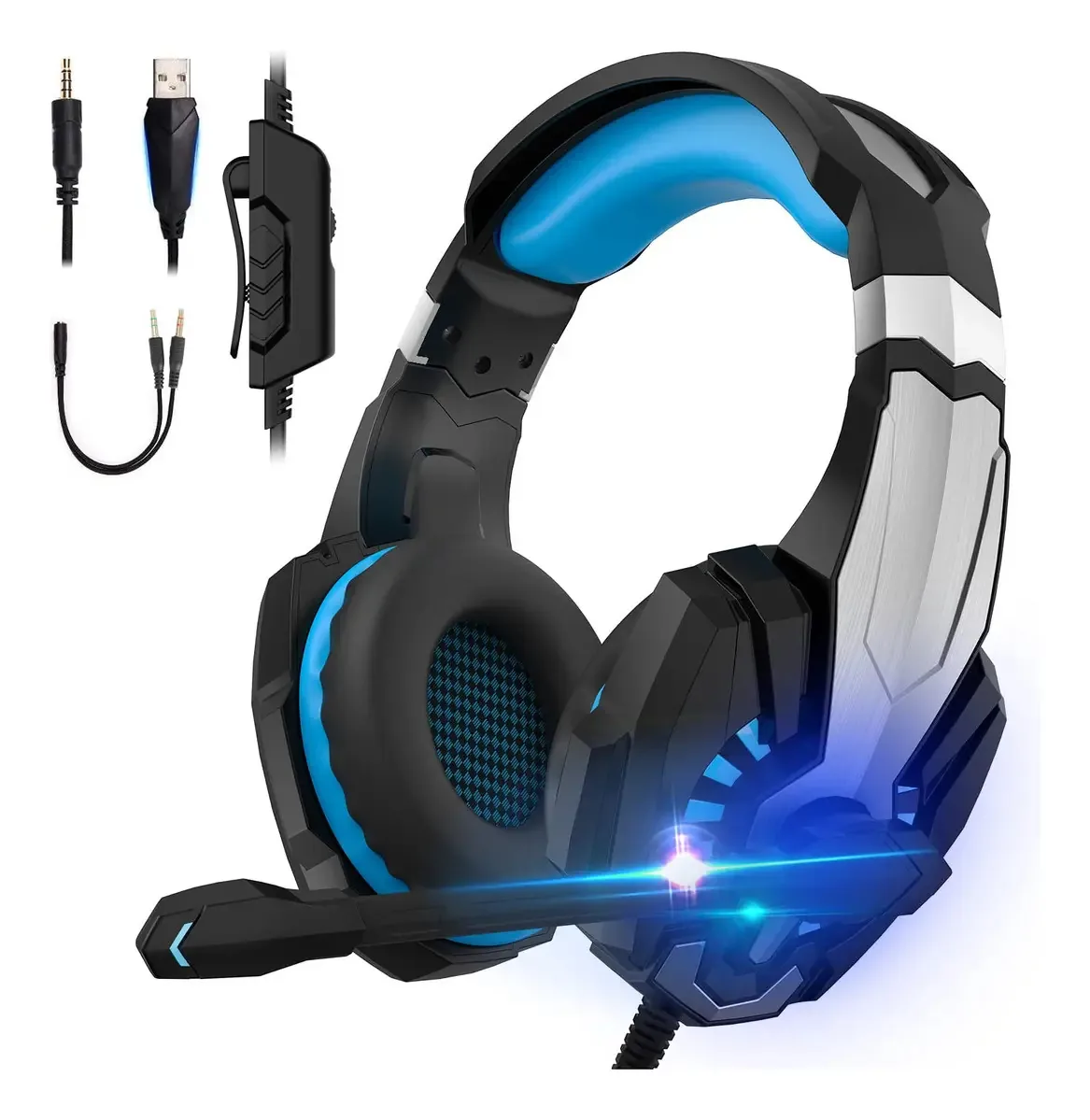 Txg Fones de Ouvido para Jogos, Fones de Ouvido para Jogos com Isolamento de Ruído com Fio, Fones Gamer com Microfone, Fones Gaming para Ps4, Pc, Mac, Xbox One, Nintendo Switch