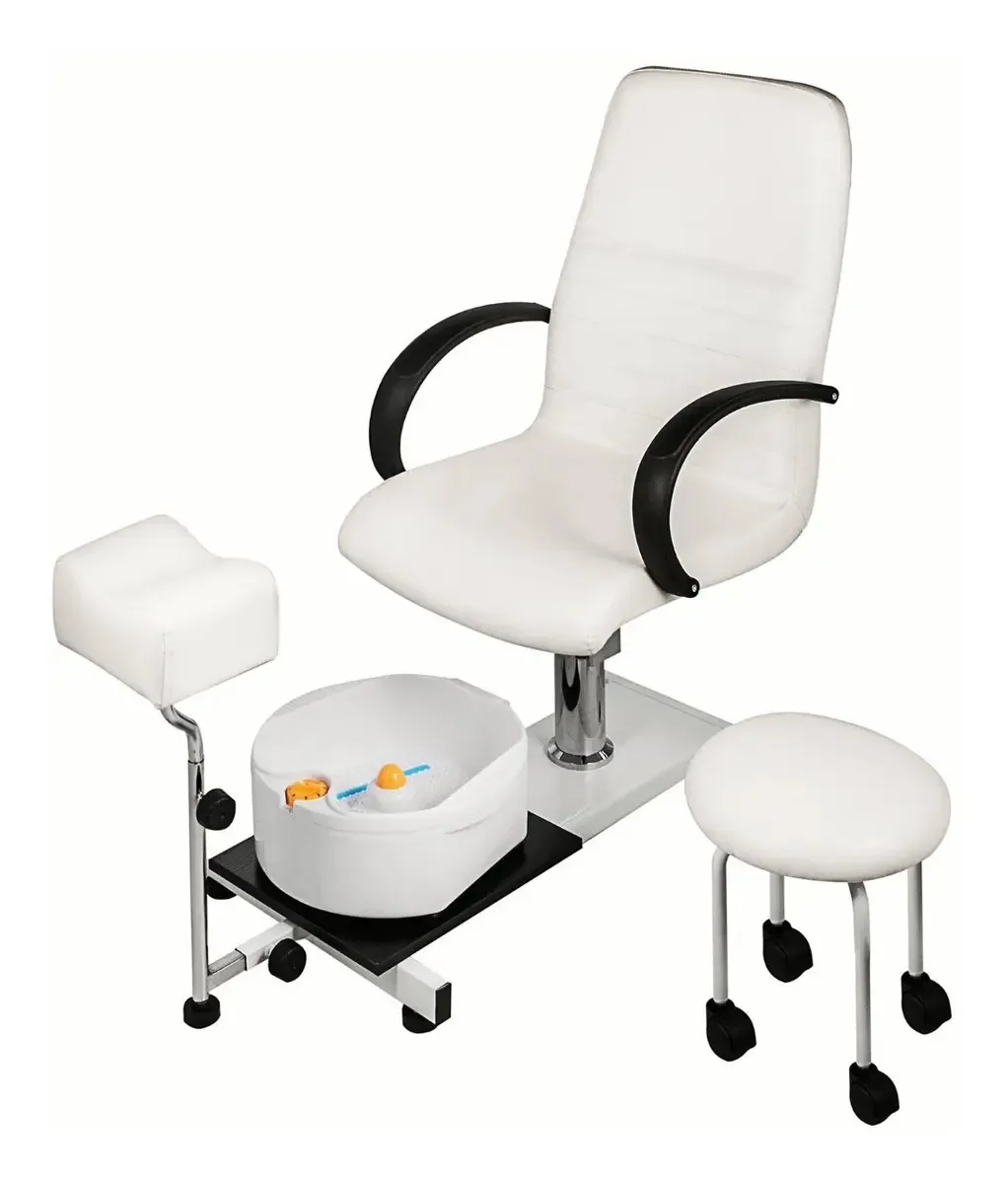 Cadeira ajustável de massagem e podologia Vevor, spa portátil, branca