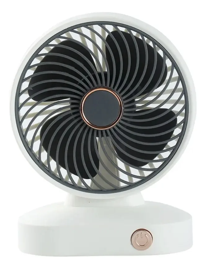 Ventilador de mesa USB portátil, pequeno ventilador branco