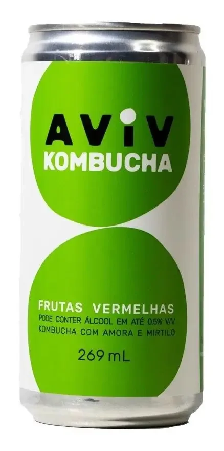 Kombucha Frutas Vermelhas Aviv 269ml