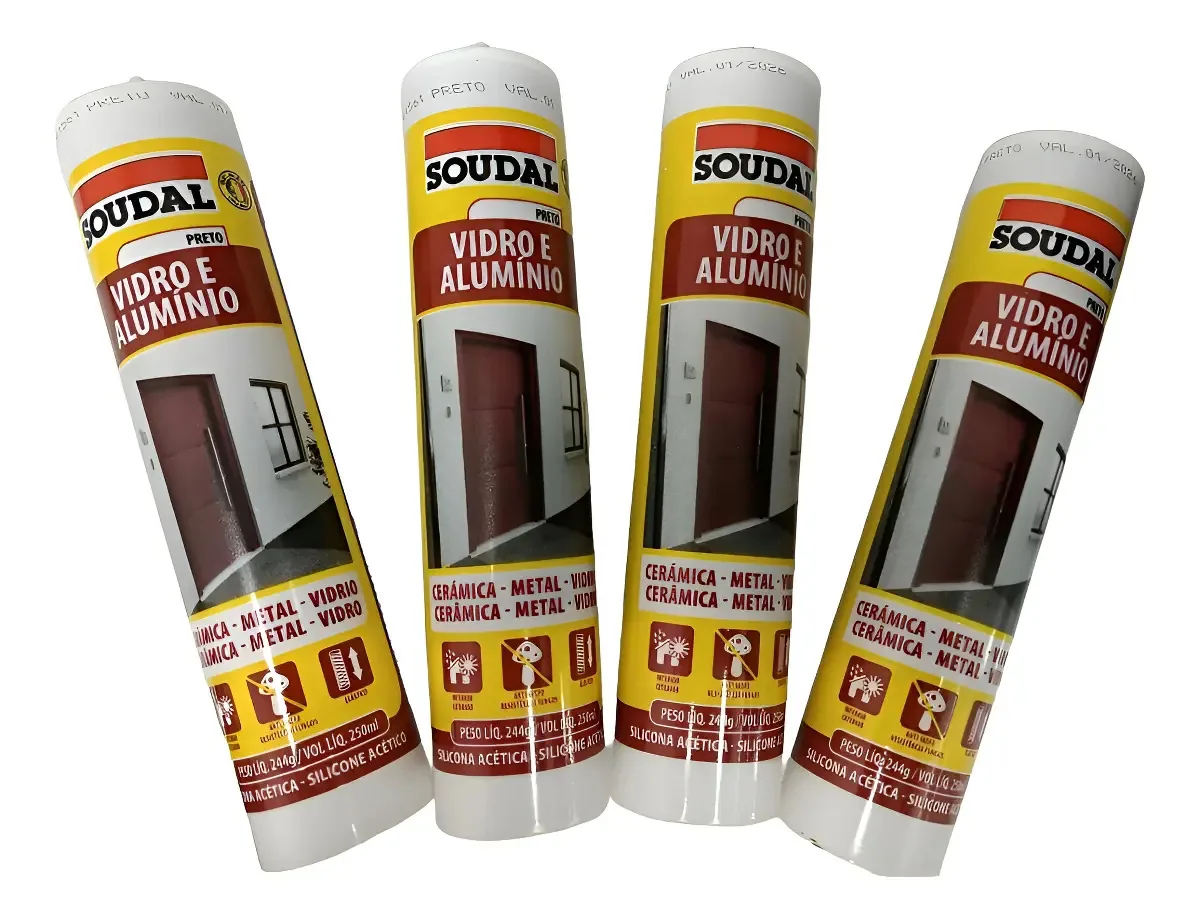 Kit 12 Silicone Acético Transparente Soudal