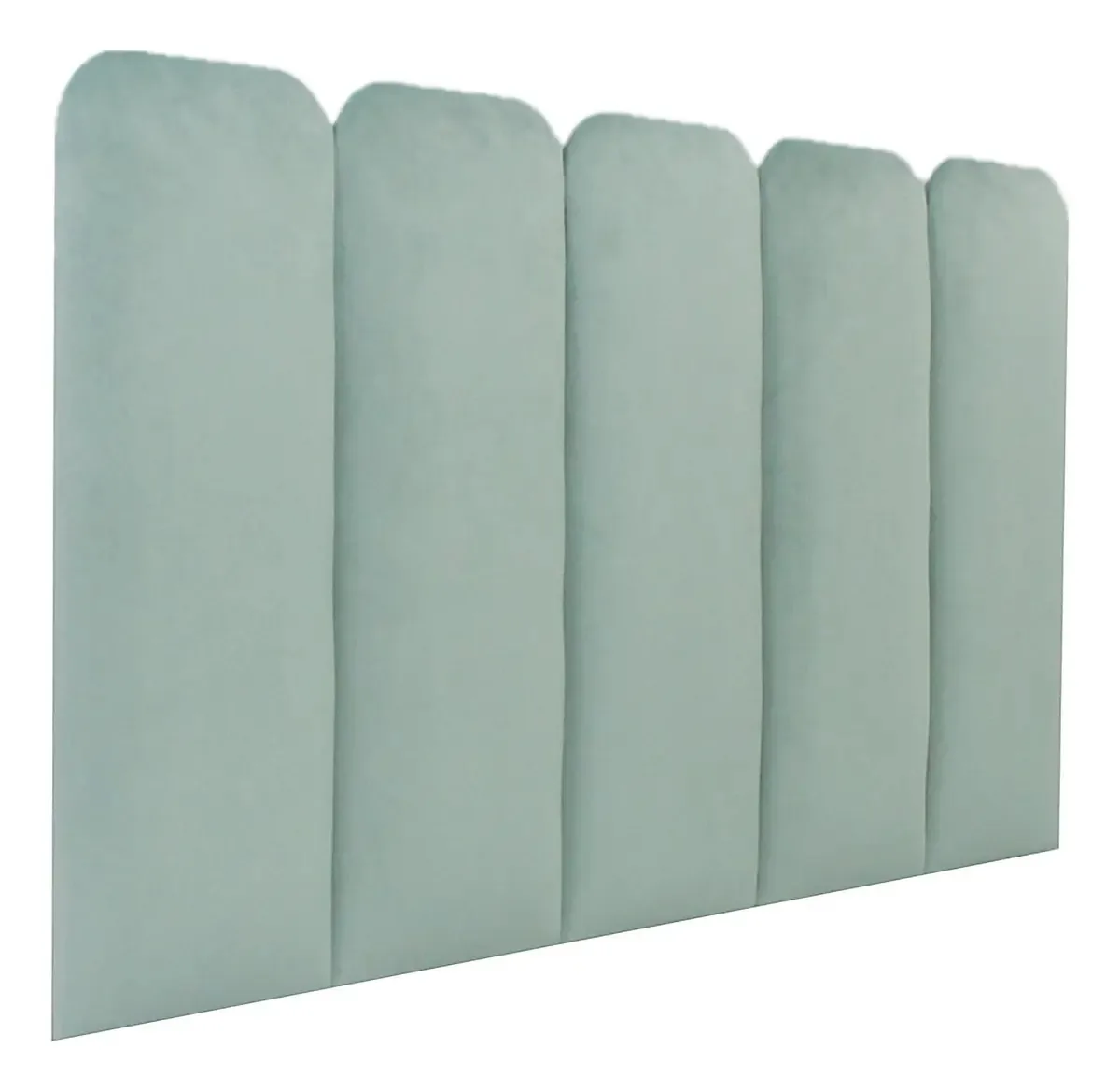 Kit 5 Placas Cabeceira Cama Box Solteiro Verde Água