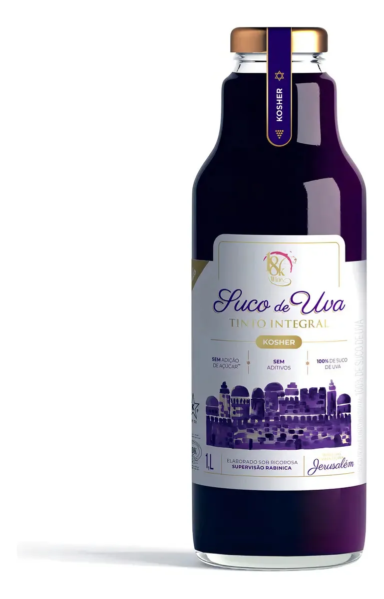 Suco De Uva Tinto Integral 18k 1litro