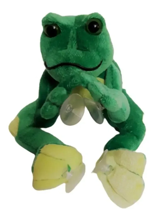 Sapo De Pelúcia Com Ventosa Para Para Brisa- 26 Cm
