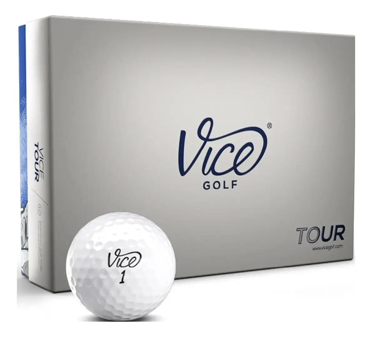 Bolas e bolas de golfe brancas Vice Tour