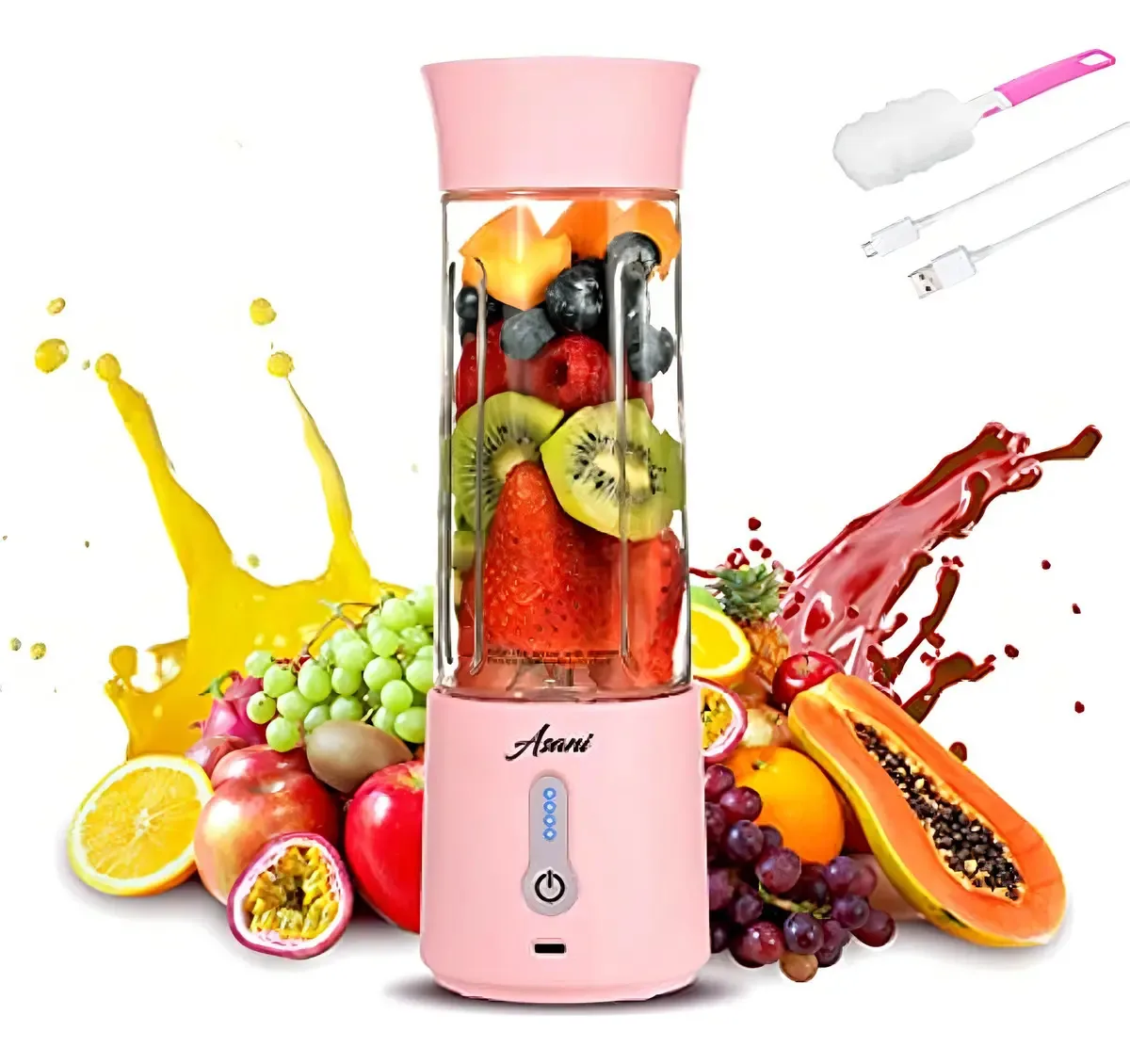 Liquidificador portátil para batidos e batidos, liquidificador pessoal