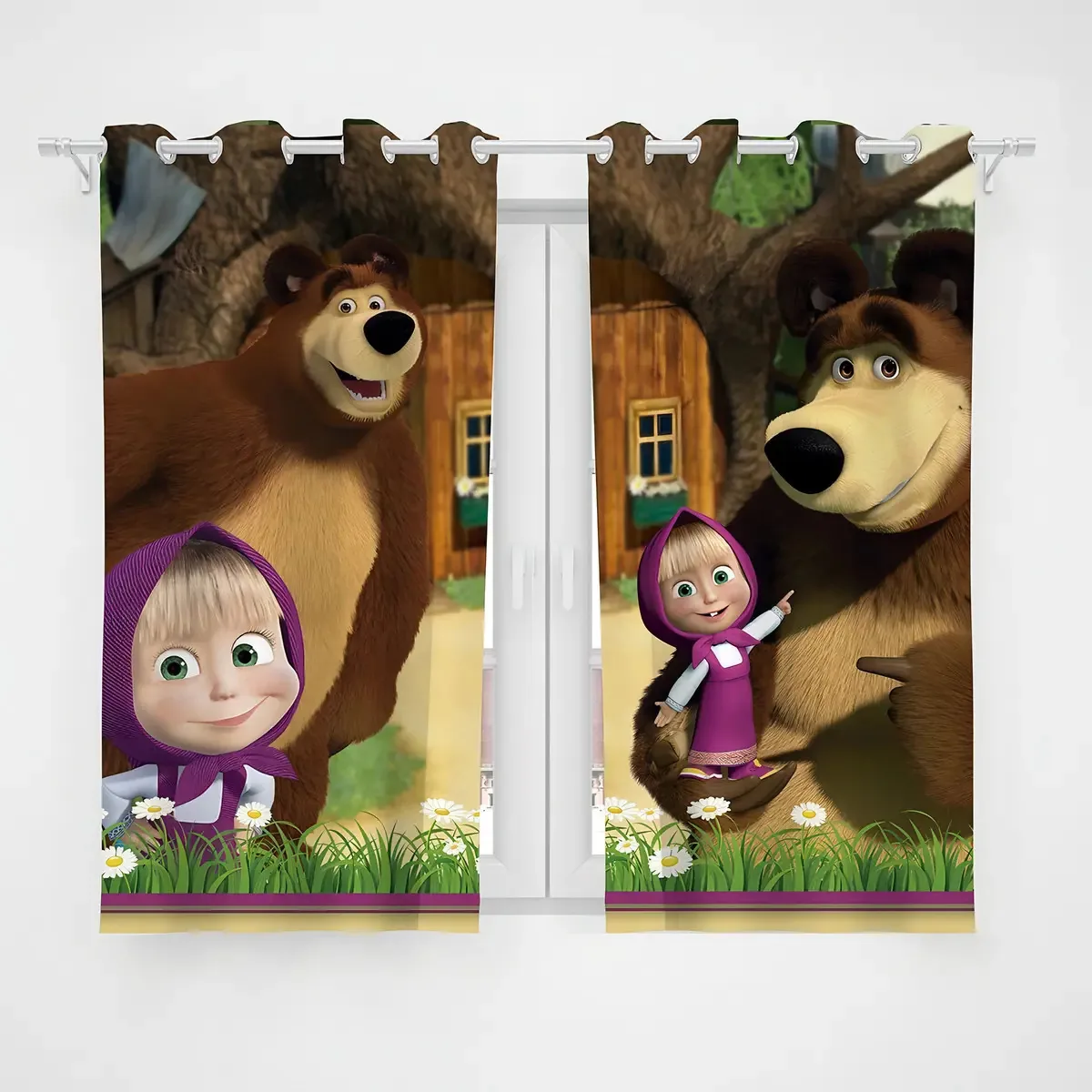 Cortina Infantil Masha E O Urso