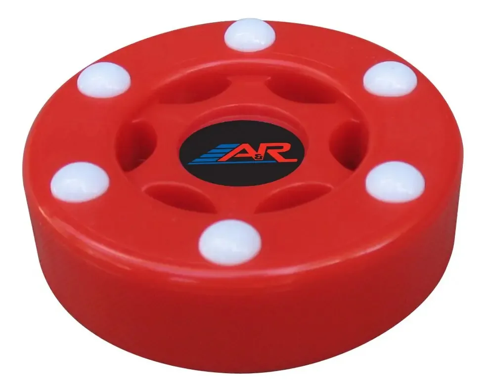 A & R Sports Inline Hockey Puck, Vermelho, Tamanho Único