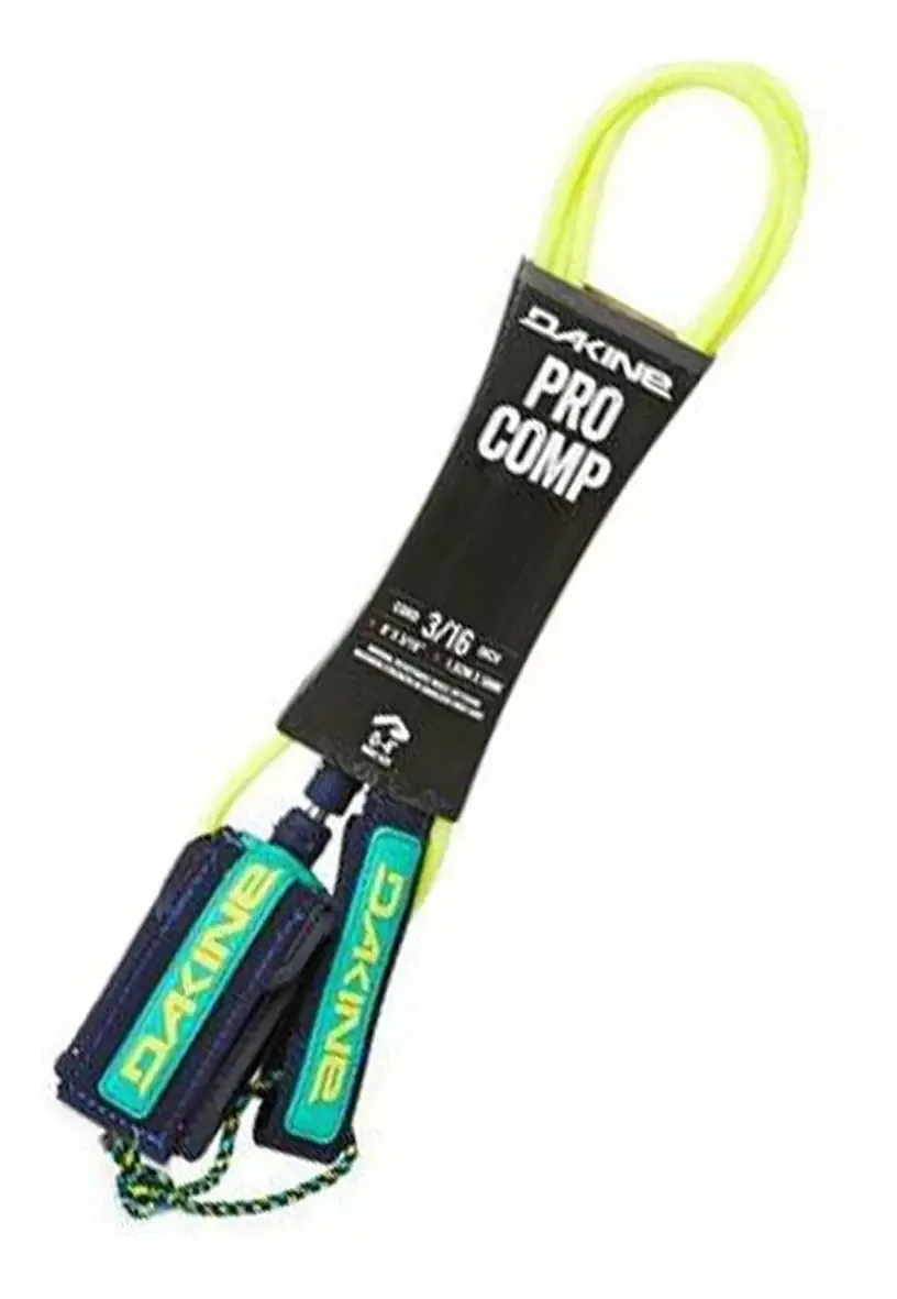 Coleira de surf Pita Pro Comp 6' x 3/16 reforçada, cor meia-noite