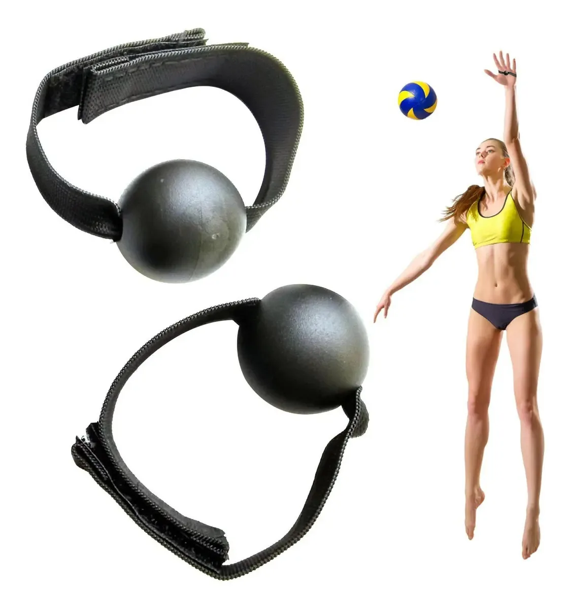 Bhkc Equipamento de Prática de Voleibol, Bola de Voleibol para Setters | Equipamento de Voleibol para Setters com Faixa de Passagem de Dedo, Ensino da Colocação Correta das Mãos