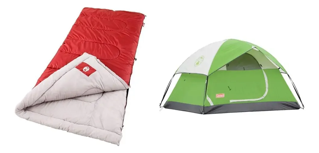Barraca Para 2 Pessoas E Saco De Dormir Pequeno Vermelho