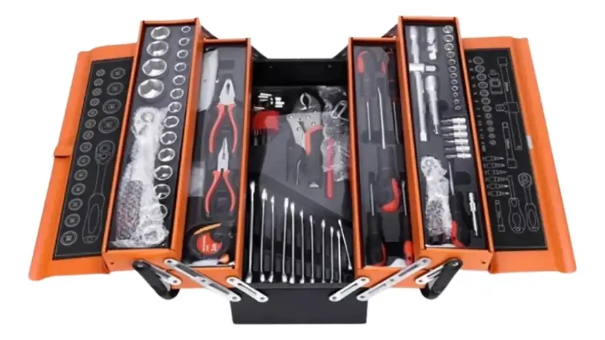 Kit de ferramentas manuais Set Box Set 85 peças, 5 níveis, caixa de ferramentas multifuncional 2rl