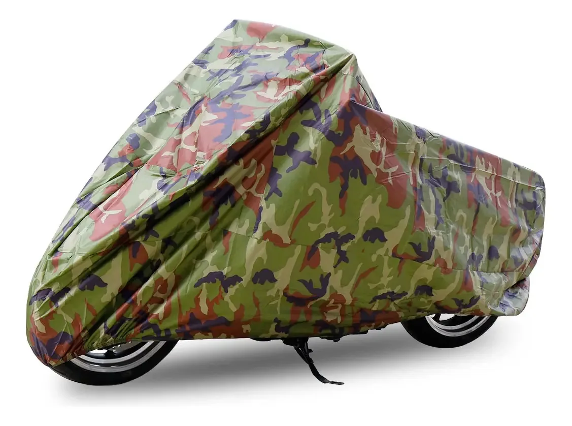 Capas para motocicletas, 220 x 95 x 110 cm, cor preta prateada