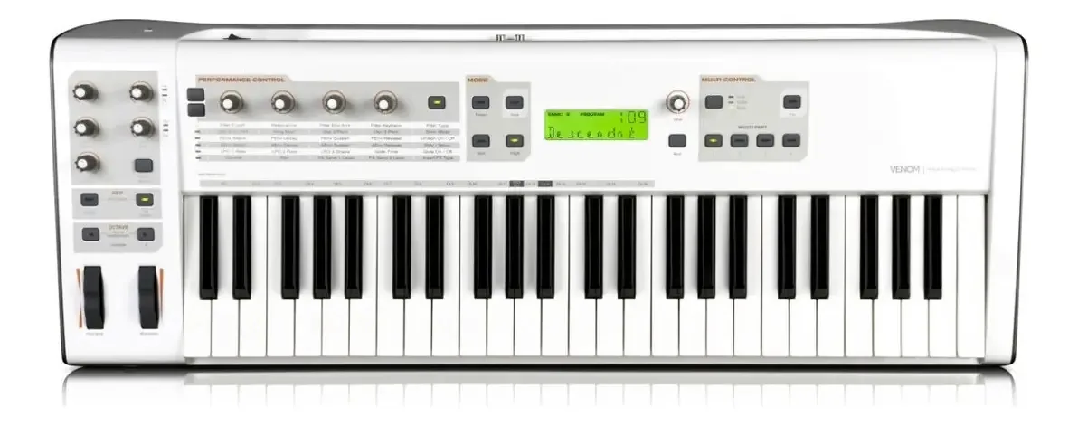 Controlador de sintetizador analógico profissional M-audio Venom