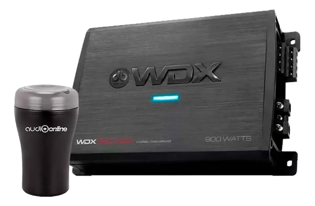 Amplificador de 4 canais Db Drive Wdx300.4 e toalhetes