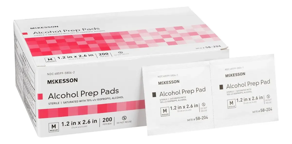 Mckesson Almofadas de Preparação de Álcool, Estéreis