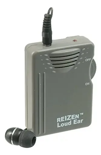 Amplificador de ganho de ouvido Reizen Personal 110db, cor verde escuro