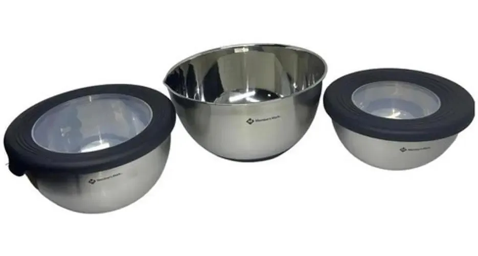 Conjunto De Tigelas Bowls Aço Inox 5 Tampa Em Silicone