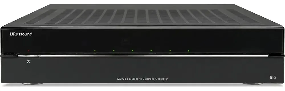 Amplificador de driver Russound Mca-66 de 6 zonas e 6 fontes