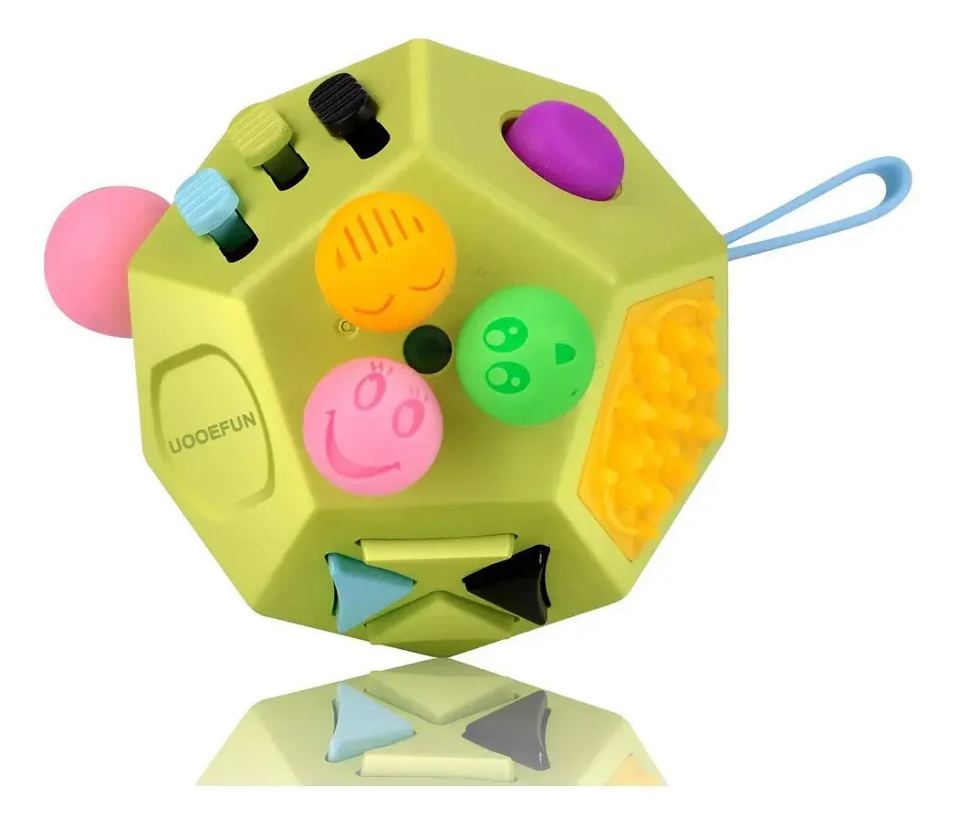 Cubo Sensorial 12 Dados Anti-stress Para Crianças e Adultos