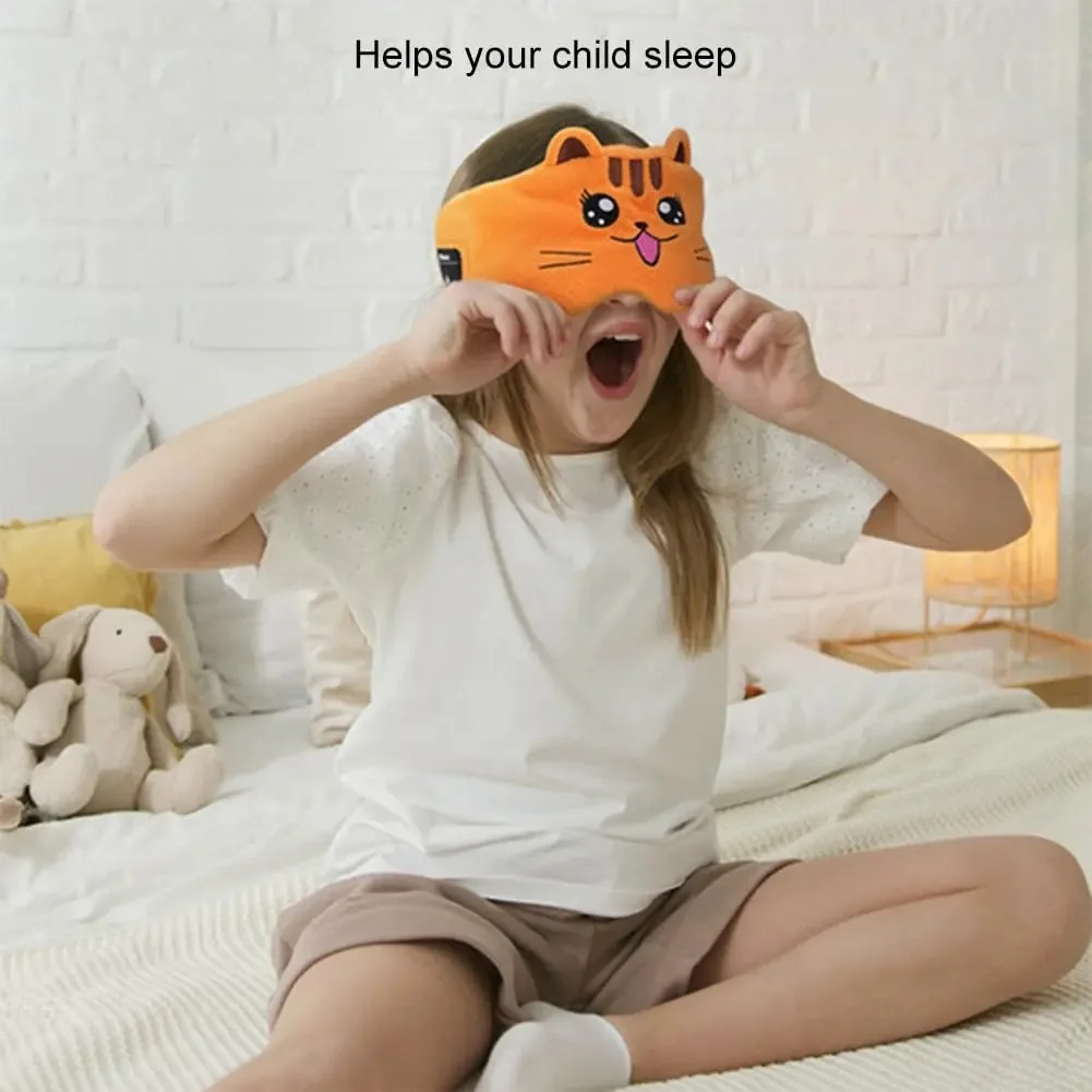 Tkowtb Tiara de Animais Fones de Ouvido Bluetooth Sem Fio de Veludo Macio com Microfone Tiara Bluetooth com Alto-falante Fino Máscara de Dormir,b