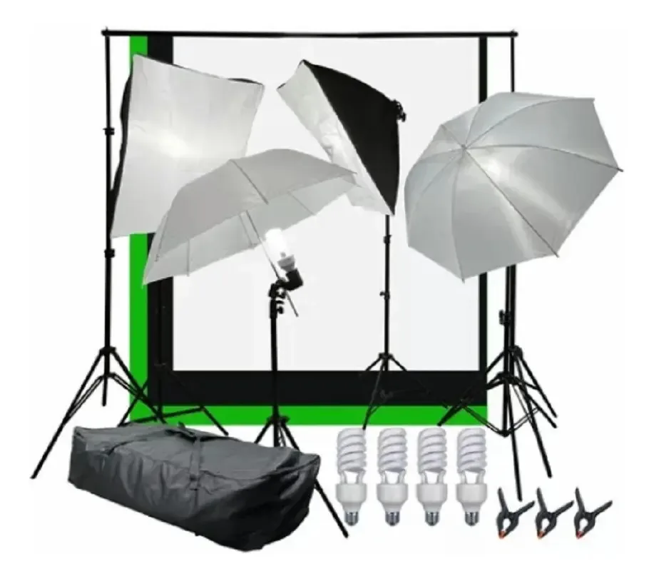 Kit de estúdio fotográfico: iluminação de fundo profissional