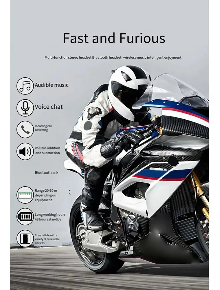 Intercomunicadores para motos rumoe Fast and Furious color preto por unidad