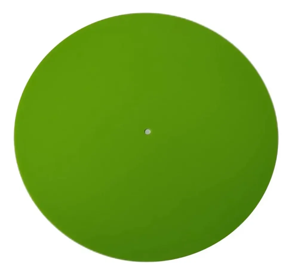 Cogae Tapete Acrílico Para Toca-discos De 300 Mm X 3 Mm Para Fonógrafo, Toca-discos, Tapete Lp Antiestático De Vinil, Almofada De Gravação Para Reprodutor De Discos, Verde