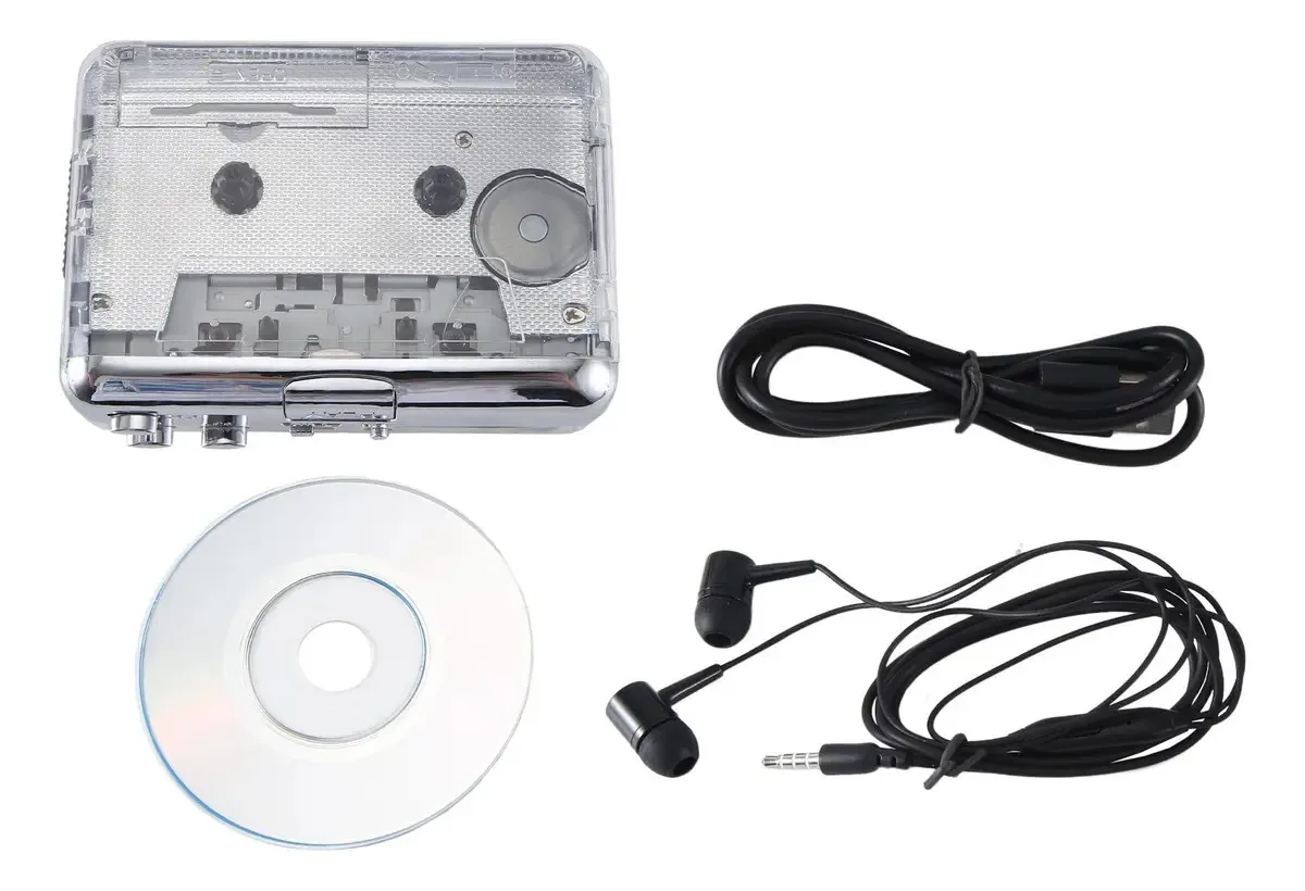 Leitor de cassetes de captura USB portátil Yixue para MP3 Walkman Conversor de música de áudio USB para laptops e computadores pessoais