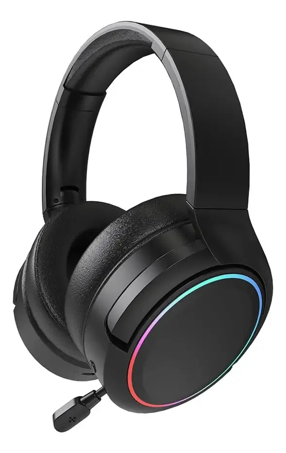 Tkowtb X7 Pro Fones de Ouvido Sem Fio Bluetooth 5.1 Para Jogos Fones de Ouvido Para Música Fones de Ouvido Com Gradiente Rgb Fones de Ouvido Luminosos,preto