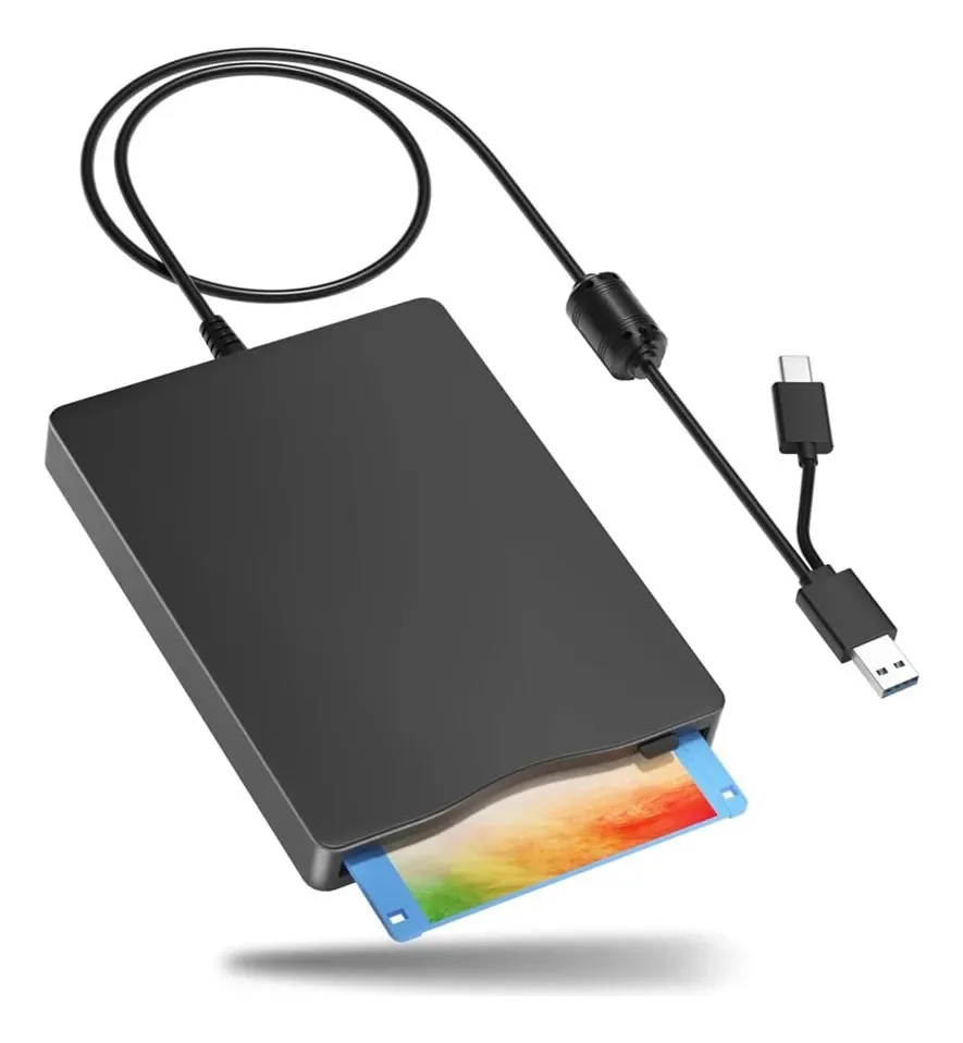 Tvnakdfq - Leitor de Disquete Externo de 3.5 Polegadas com USB Tipo C, Unidade de Disquete FDD Portátil para Notebook
