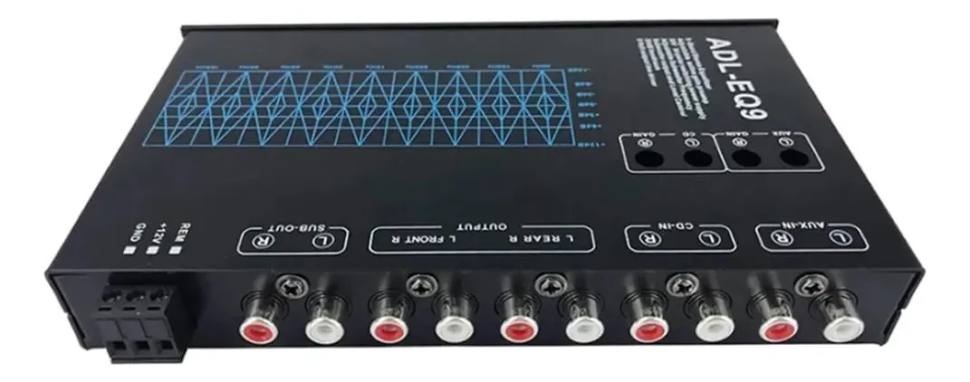Yixue Auto Square Equalizador Gráfico de 9 Bandas Áudio Digital Para Automóvel -eq9 Equalizador de Amplificador Para Automóvel de Série + Filtro Ajustável