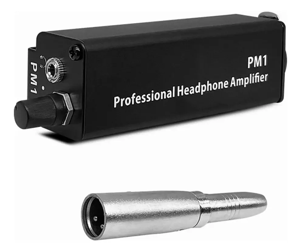 Tvnakdfq PM1 - Amplificador profissional de fone de ouvido XLR de 3,5 mm, interface de áudio, mini amplificador portátil de alta fidelidade para fones de ouvido